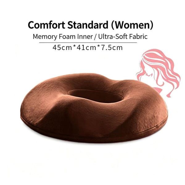 Women Memory Foam Donut Cushion, Orthopedic Pressure Relief Seat Cushion, Breathable Hemorrhoid Coccyx Pain Relief Pad, Postpartum Seat Pad for Office Chair