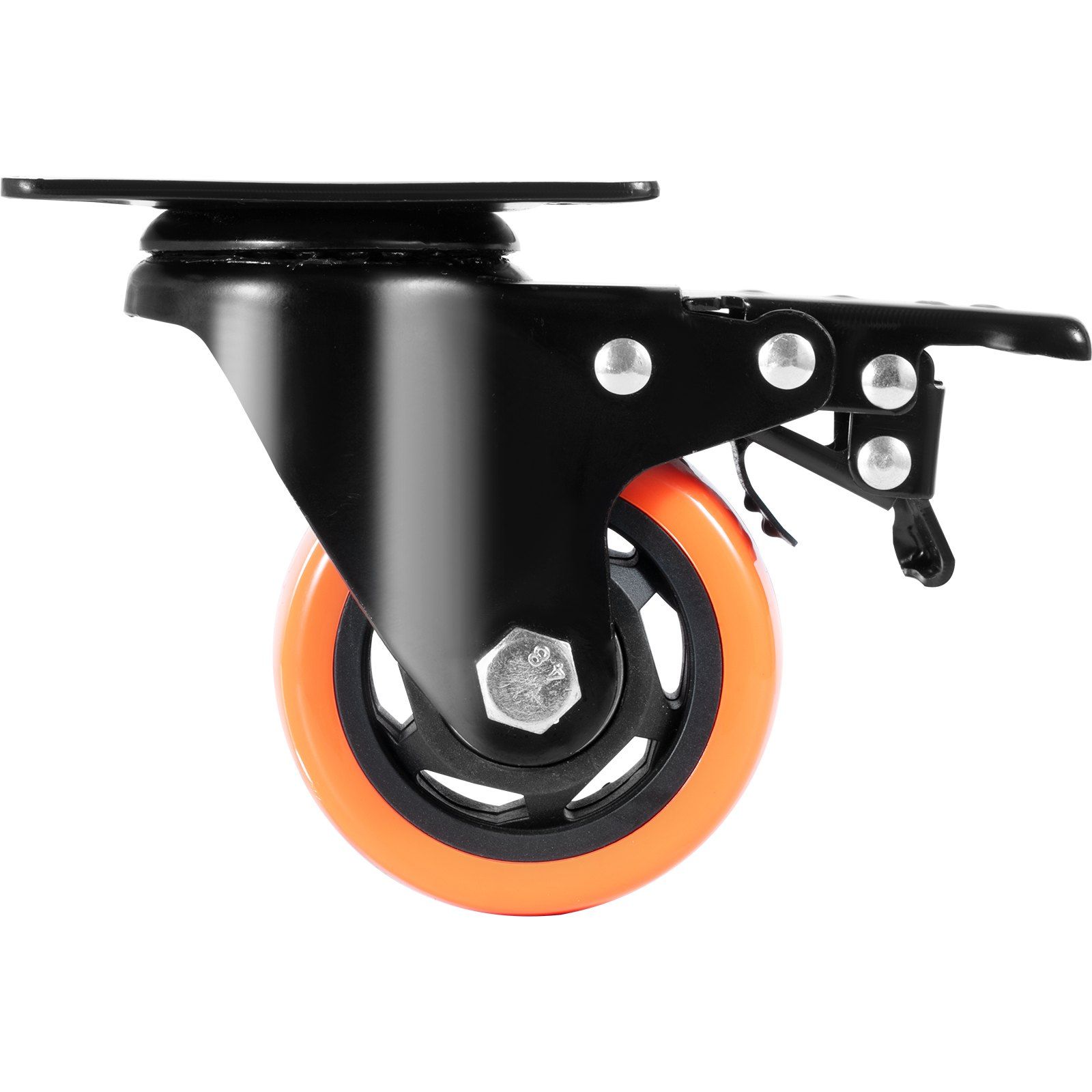 Caster Wheels, 76.2 mm Swivel Plate Casters, Set of 4, Heavy Duty 113 kg Load Capacity Per Caster