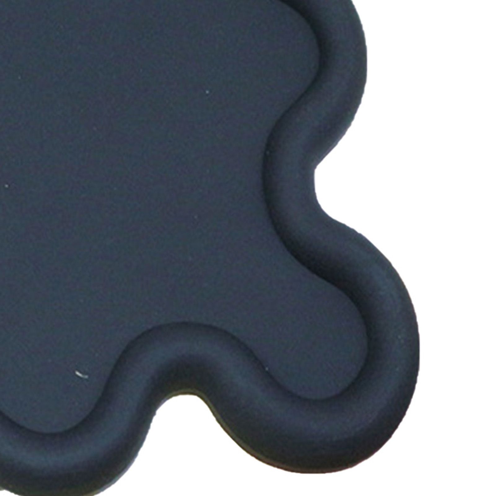 Cup Mat PVC Irregular Shape Heat Resisting Waterproof Household Bowl Mat for Kitchen Black — image 5