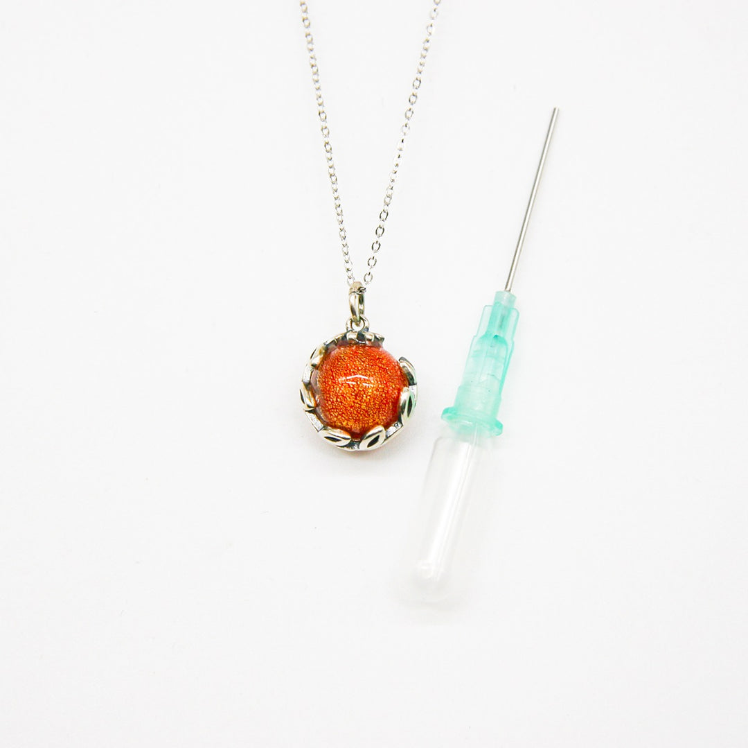 Gift Box - Aroma Necklace White Gold - Planet Solstice Sunburst (Fire Red) + Purify Oil Blend — image 5