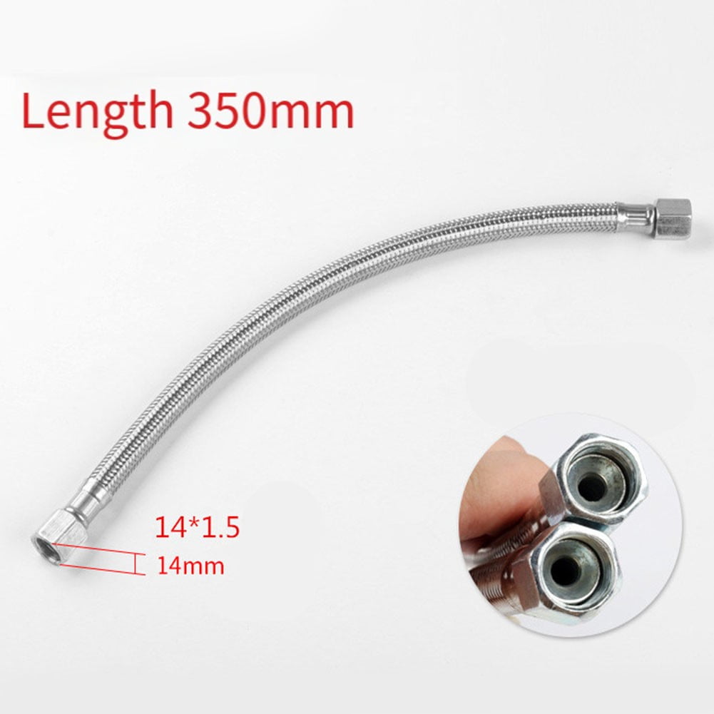 1Pc Air Compressor Tube Stainless Steel 350Mm Air Compressor Flexible Hose Air Pump Check Valve Connecting Pipe Smile Home — image 4