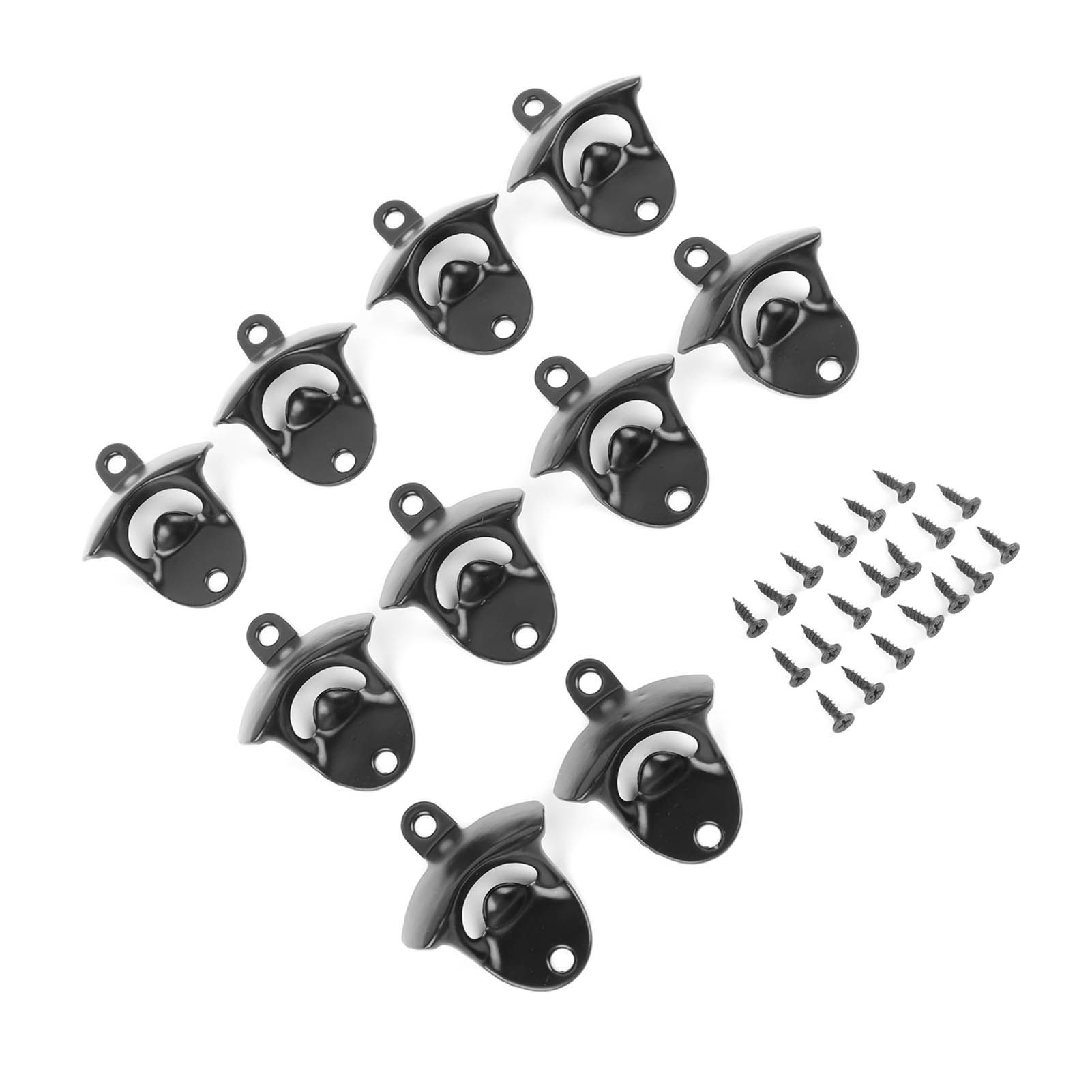 10Pcs Black Beer Bottle Opener Bar Beer Soda Bottle Cap Opener for Restaurant Camping Home Party — image 3