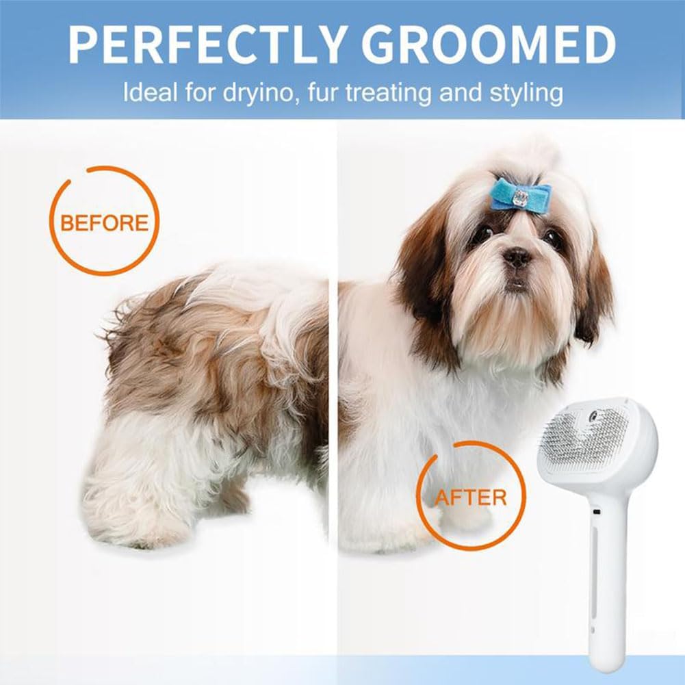 Kivori Pet Grooming Brush, Kivori All in One Pet Grooming Brush, 3-in-1 Pet Water Steam Spray Grooming Comb for Cats and Dogs (2pcs-a) — image 3