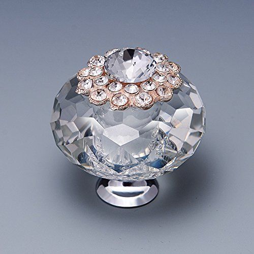 6 - Pack K9 Crystal Knob Diameter 40mm Cabinets Drawer Knobs Clear Bright Ball Furniture Closet Dresser Pulls Cupboard — image 4