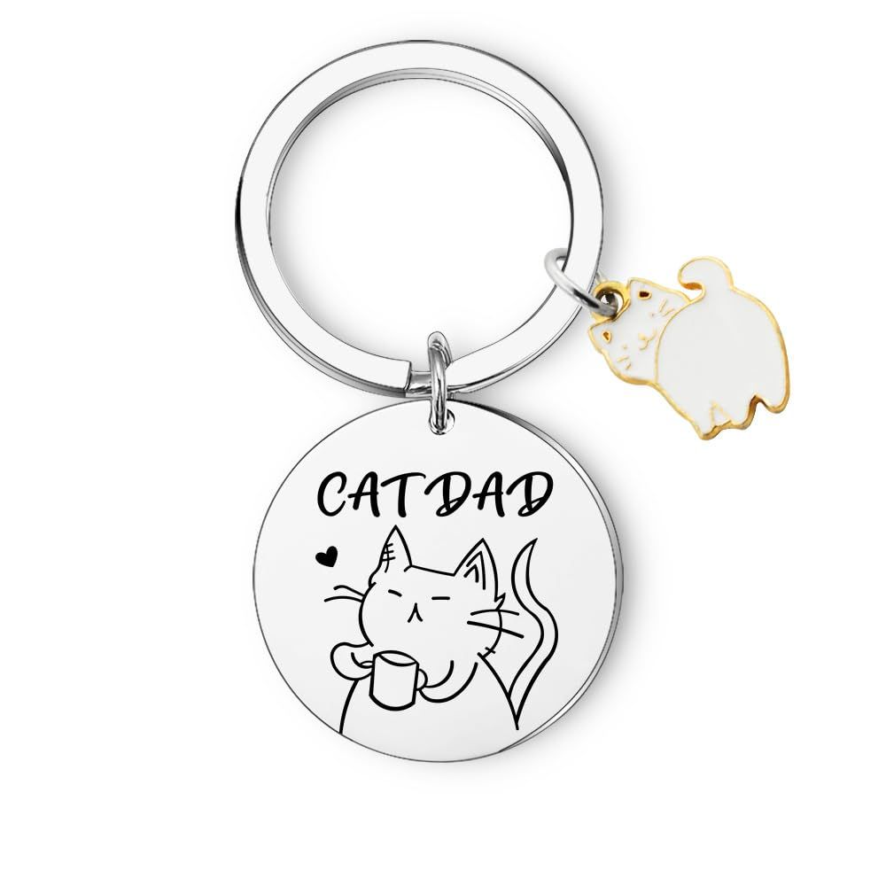 Cat Mom Keychain Cute Paw Charm Keyring Funny Pet Lover Gift Couple Friendship Accessory ot easy to fade and break, durable