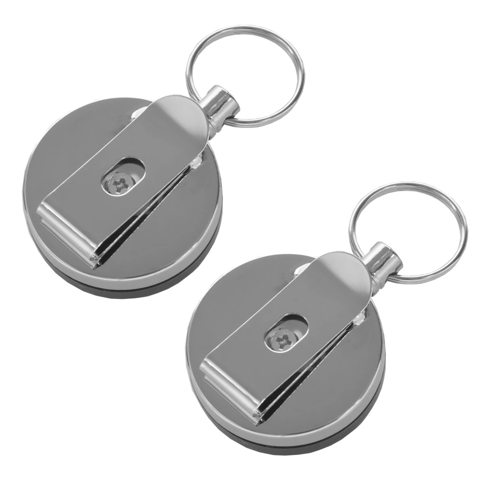 6Pcs Heavy Duty Retractable Reel Badge ID Holder Clip Nurse Name Card Key Belt Clip Reel Clip id Badge Holder Heavy Duty Key Holder