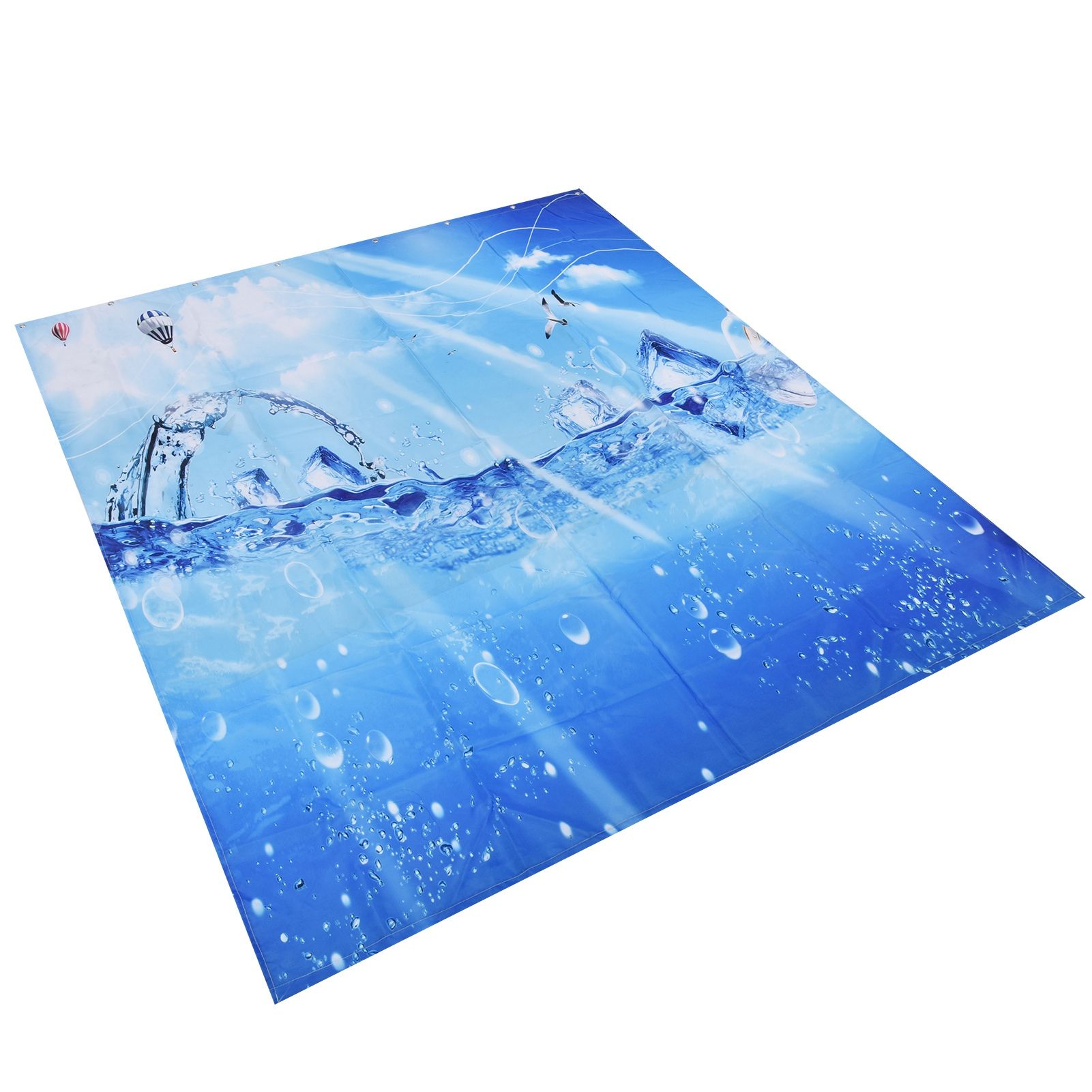 Shower Curtain Polyester Fiber Waterproof Colorful Printing with 12pcs Hook for Home Bathroom180x 200cm โ image 5