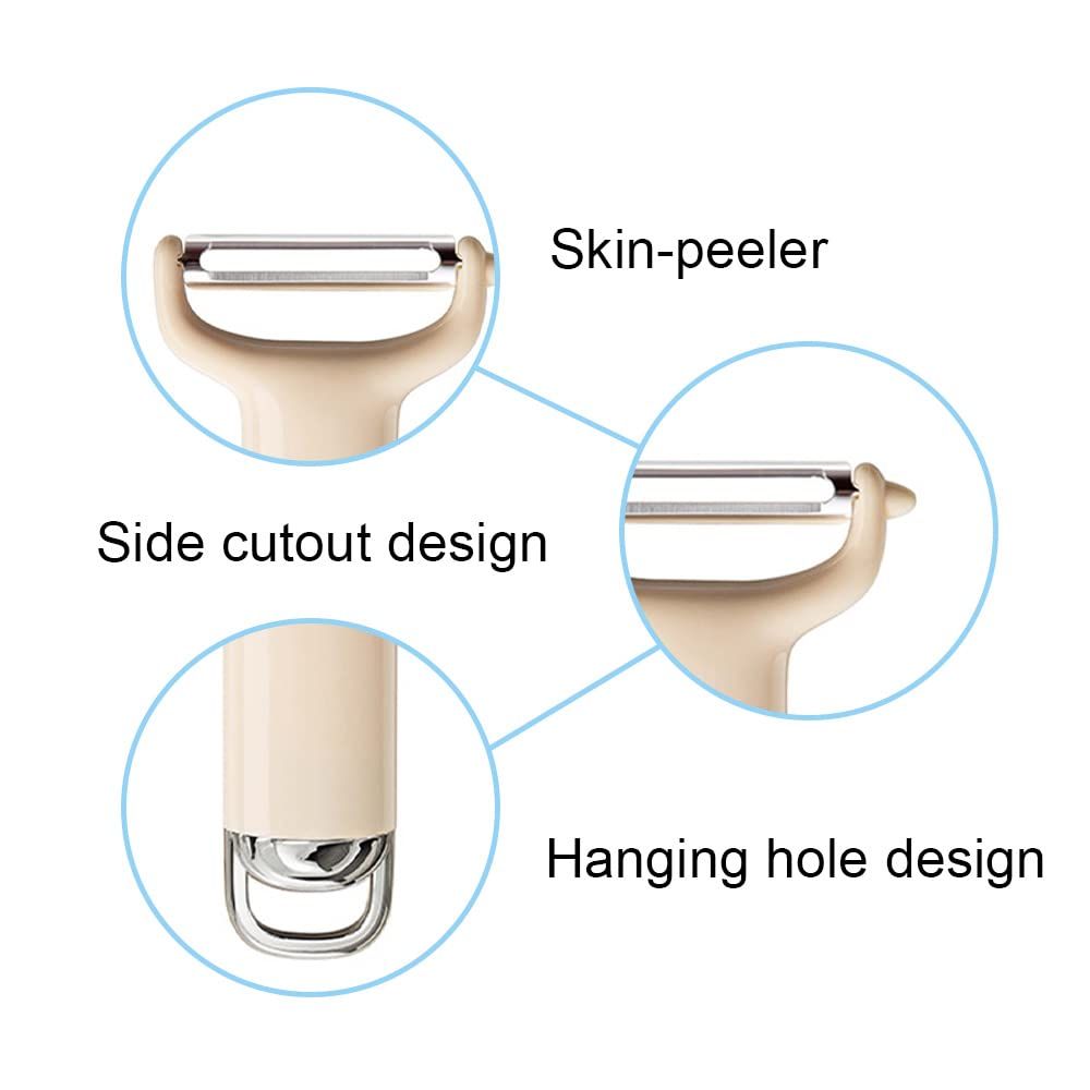 Kitchen Potato Peeler Stainless Steel Sharp Y Peeler Multifunctional Good Grip Vegetable with Hanging Design for Fruit Carrot — image 2