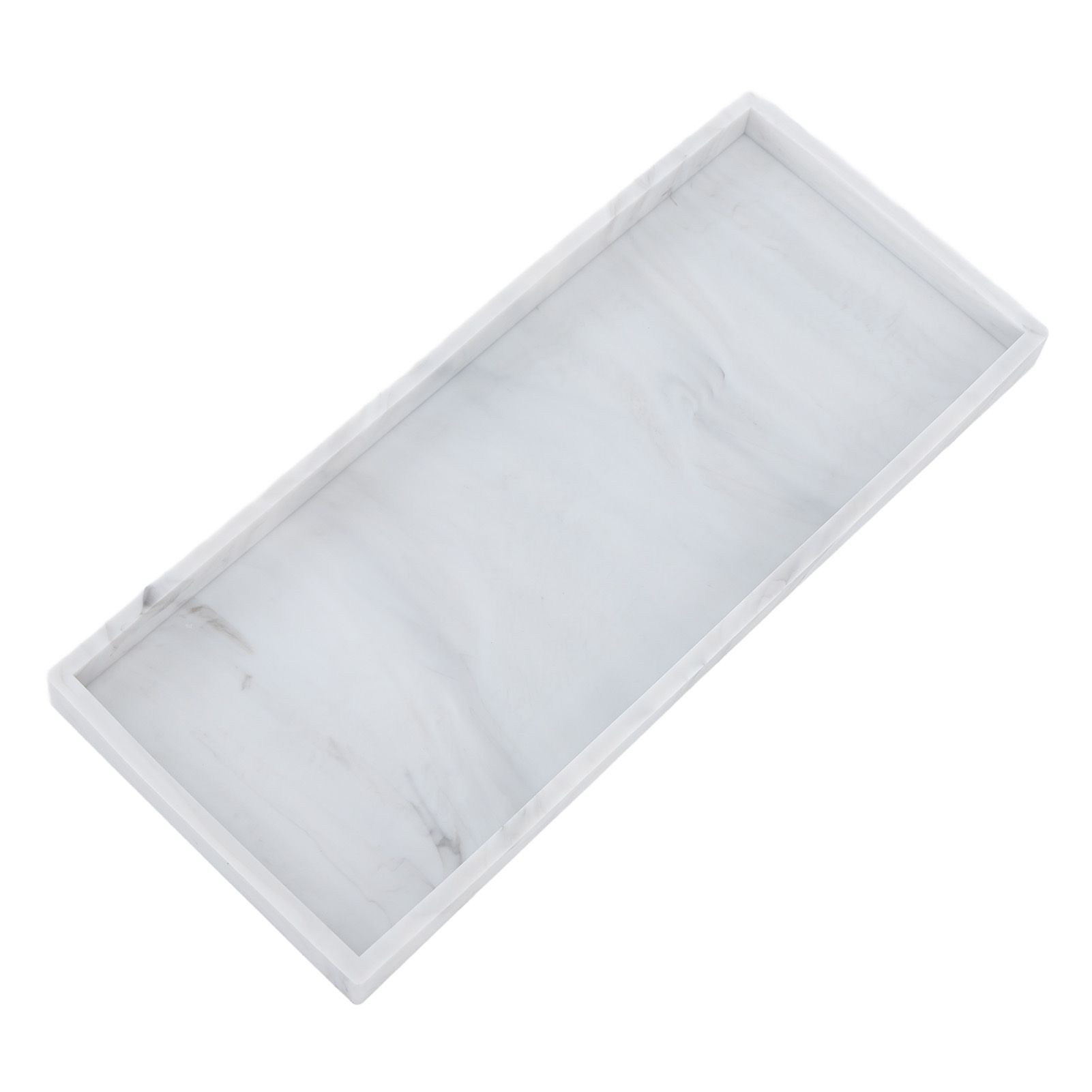 Silicone Storage Tray Silica Gel Kitchen Sorting Plate Tray Cosmetics Organizer Tray for Bathroom Dressing Table Marble Color Large Size โ image 5