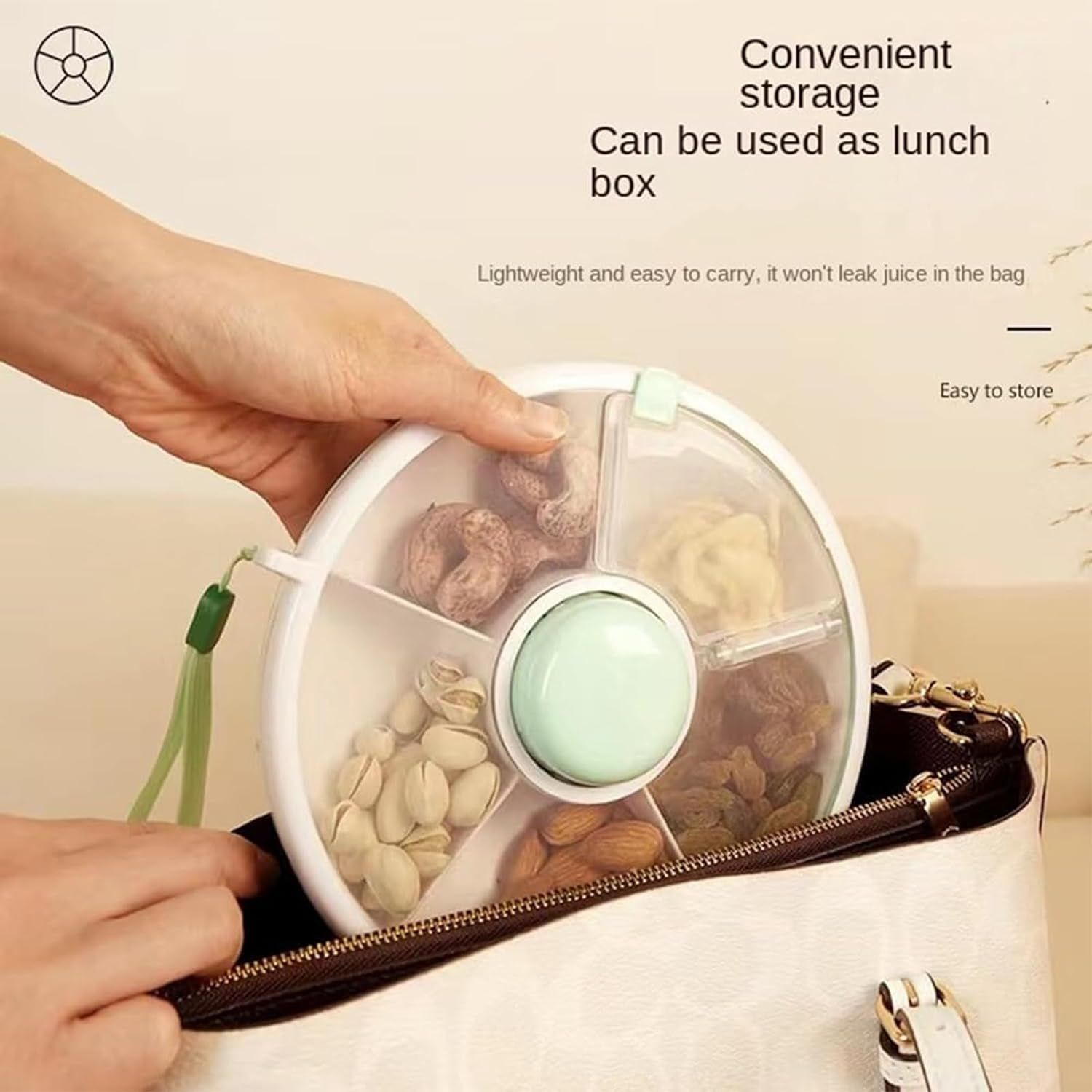Kids Large Snack Spinner - Reusable Snack Container with Compartment Dispenser and Lid Leakproof | for Toddlers, Babies, Home — image 5