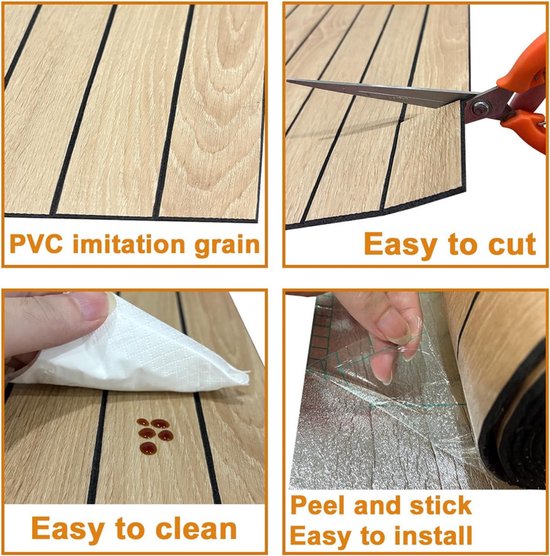 2 Pack Peel and Stick Oak Wood Slat Feature Wall Panels 300x40cm Each | DIY TV Headboard PVC Decor Wall Liner for Interior Wall & Ceiling Makeover（1037B-18） — image 3