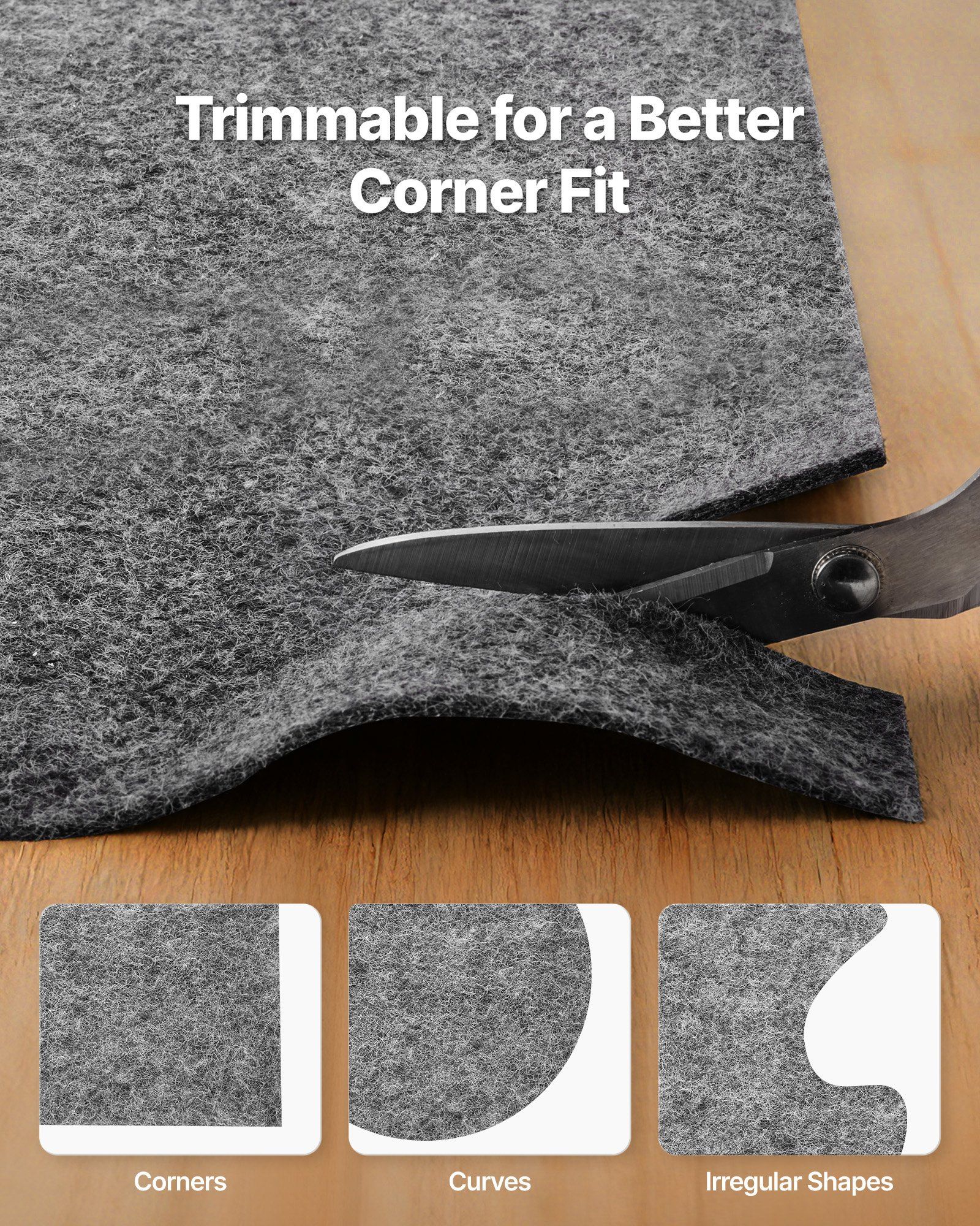 Rug Pad 1.52 × 2.13 m, Non-slip Carpet Area Pad, Finishes, Keeps Carpets in Place — image 5