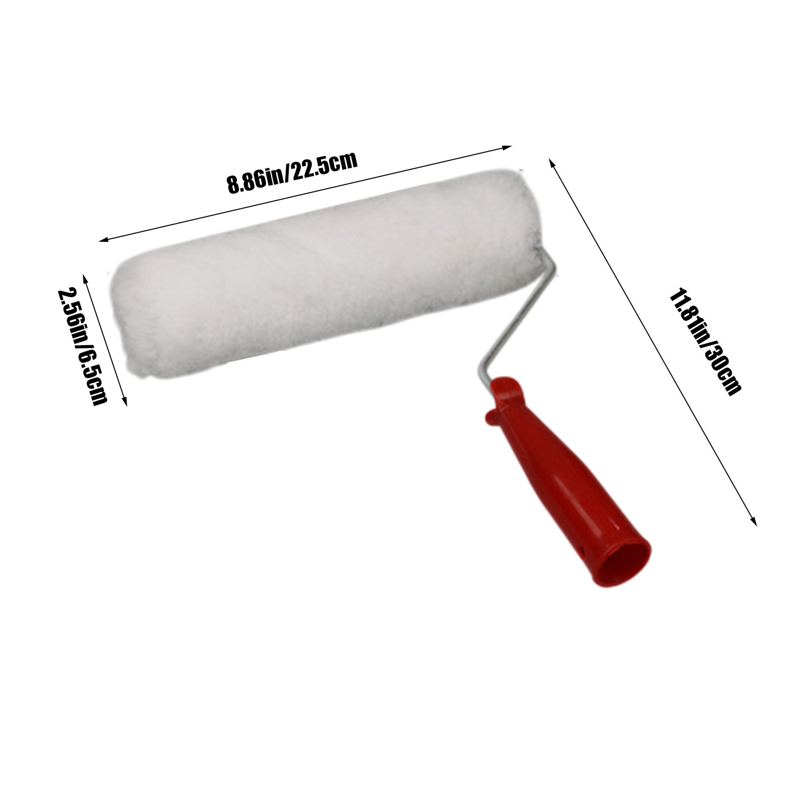 Paint Roller Set, Roller Brush with Tray for Walls Cabinets Furniture and DIY Painting, Reusable Tool, White โ image 2