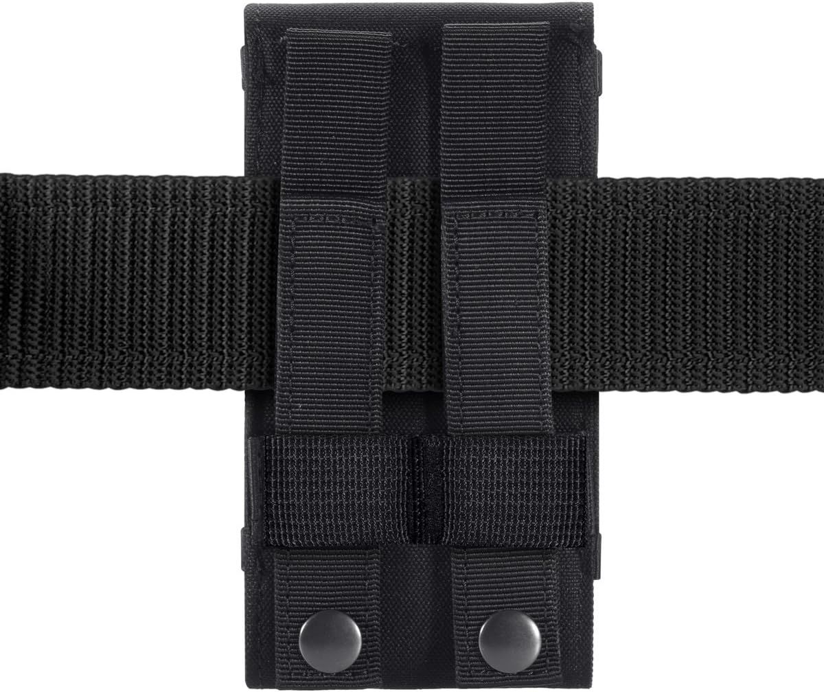 Black Army Bag for Phone Belt Pouch Holster Cover Case Hoop and Loop of tactical cell phone holster for men belt is attached โ image 3