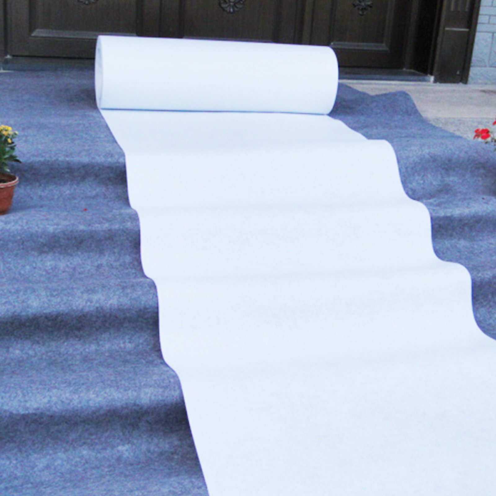 10 × 1.2M White Carpet Aisle Runner Wedding Party Event Decoration Mats Rugs — image 3