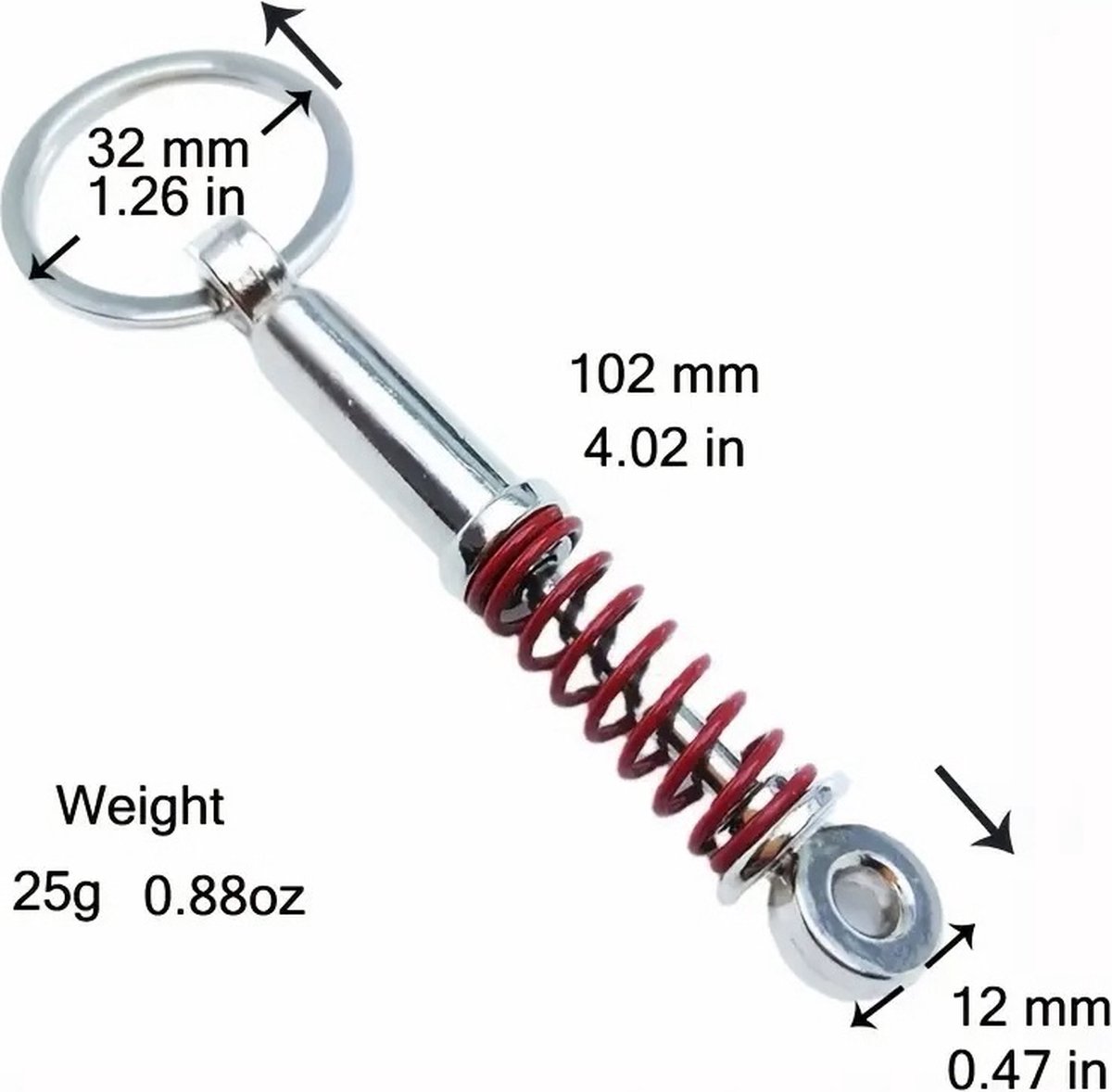 Car Shock Absorber Keychain | Car Key Holder | Shock Absorber Spring Keychain | Universal | Car Accessories | Black — image 3