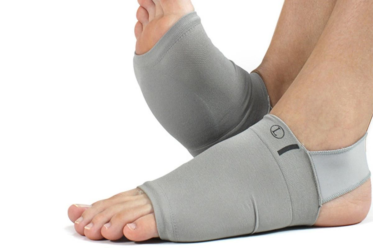 Arch Support Soft Pad Brace Sleeve Ankle Foot Wrap For Feet Flat - Grey β image 2
