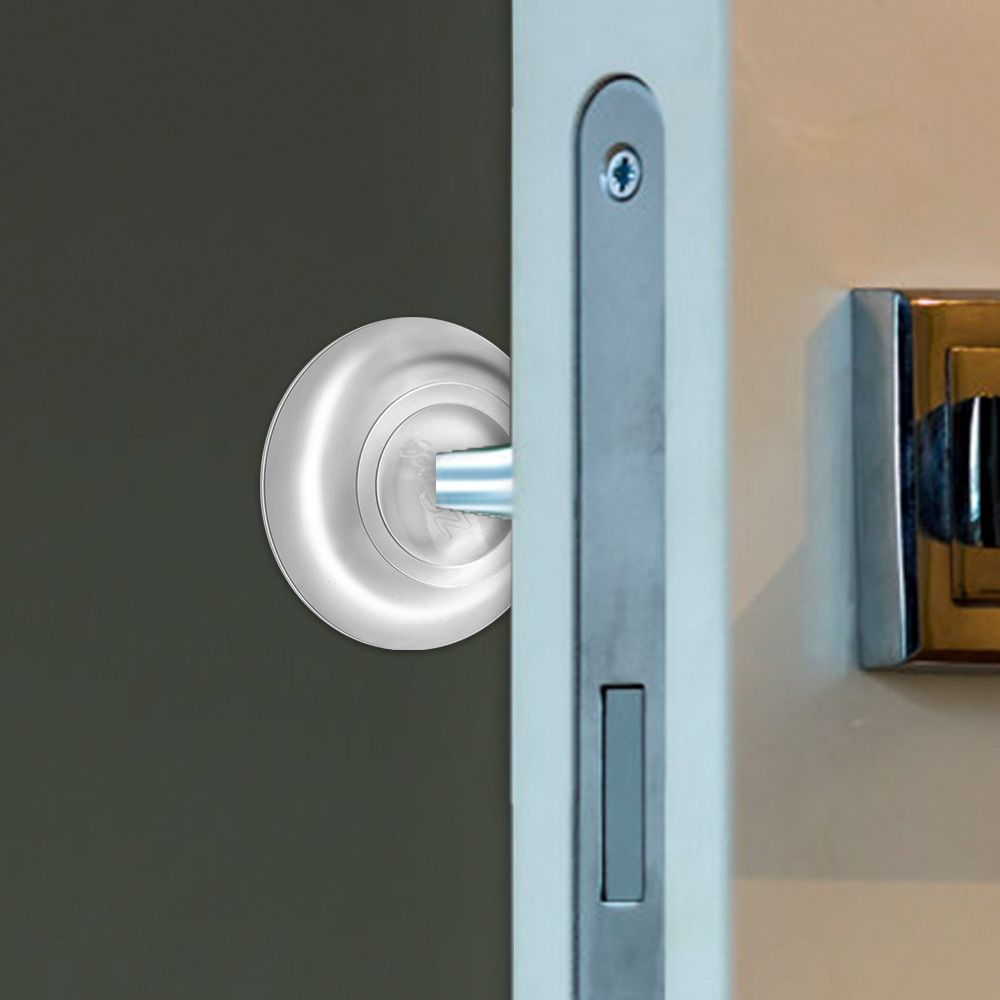Door Stopper Wall Protector, Self-Adhesive Reusable Door Knob Stops, Clear Round Wall Shield and Silence Cover-9 Pcs — image 2