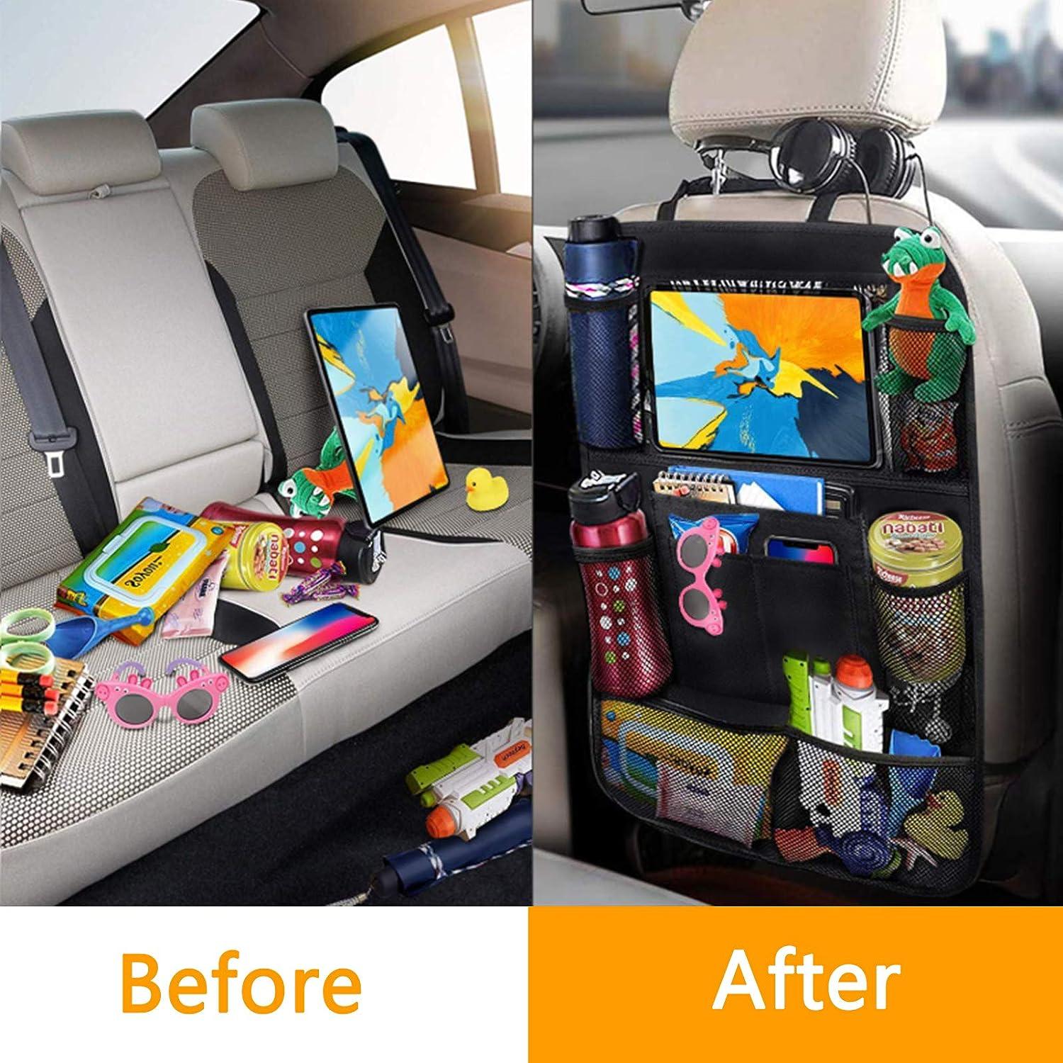 2-PACK Universal car back seat mobile/tablet multiple holders Black — image 4