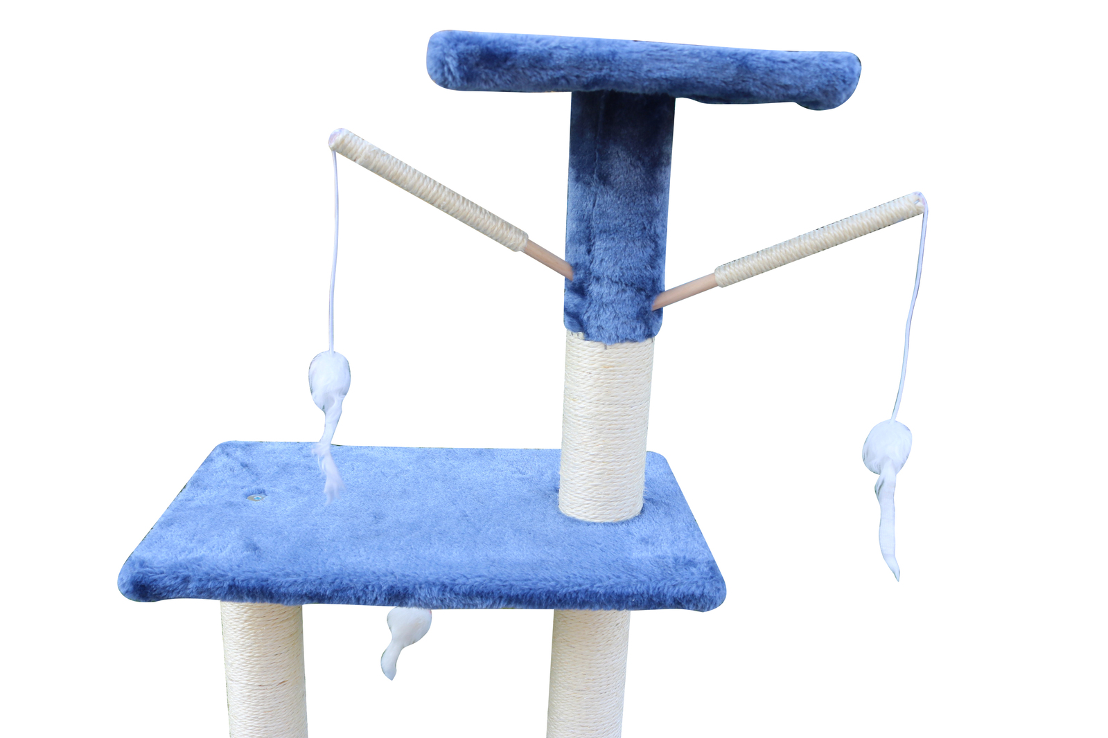 YES4PETS 138cm Cat Scratching Post Tree Post House Tower with Ladder-Blue โ image 4