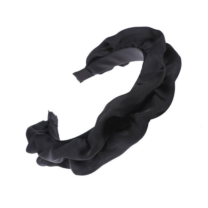 Casual Women Soft Hairband Wide Side Headband Hair Hoop Fashion Accessories - Black