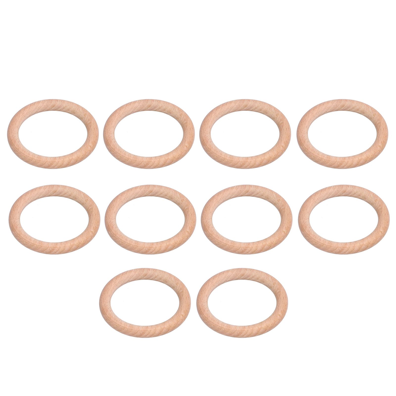 10pcs Wooden Rings Unfinished DIY Natural Wood Circles for Craft Jewelry Making Baby Teething4cm โ image 4