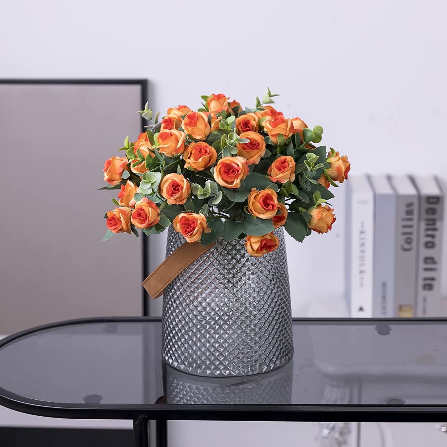 Artificial Flowers, Fake Mini Rose Silk Faux Flowers, Fake Roses Silk Flowers Arrangements Decor, UV Resistant — image 2