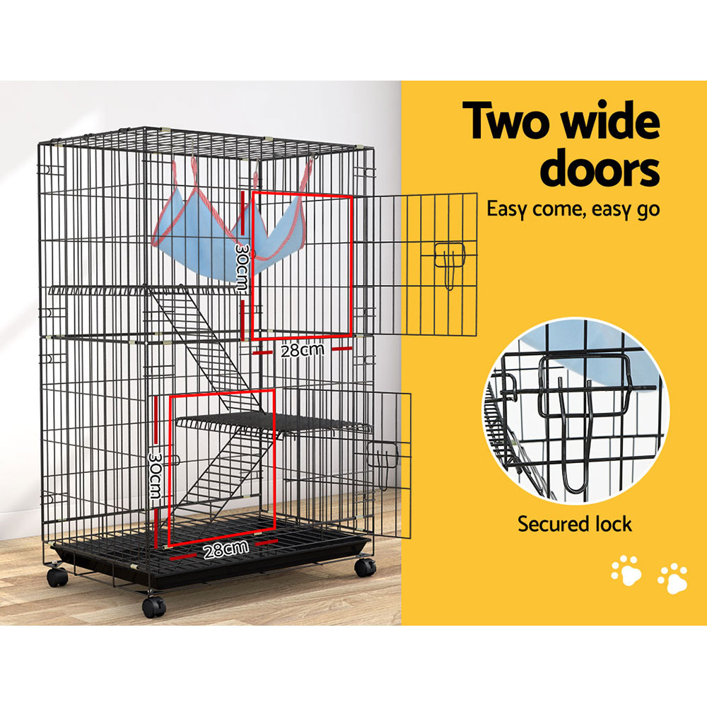 i.Pet Rabbit Cage 100cm Hutch 3 Level Indoor Guinea Pig Ferret โ image 6