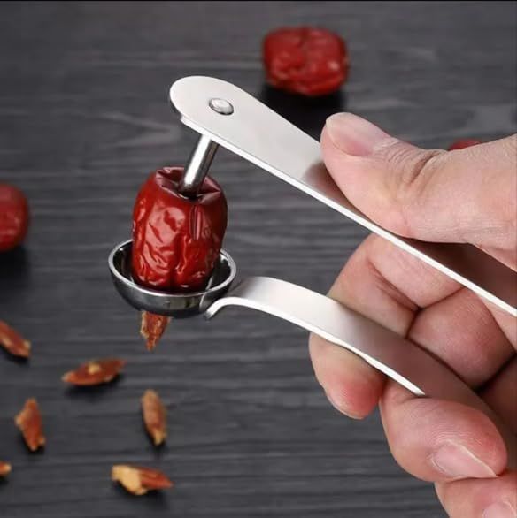 2 Pack Stainless Steel Cherry Pitter Tool – Fruit Core Remover for Cherries, Olives, Red Dates, Jujube, Hawthorn – Heavy-Duty Cherry Seed Corer