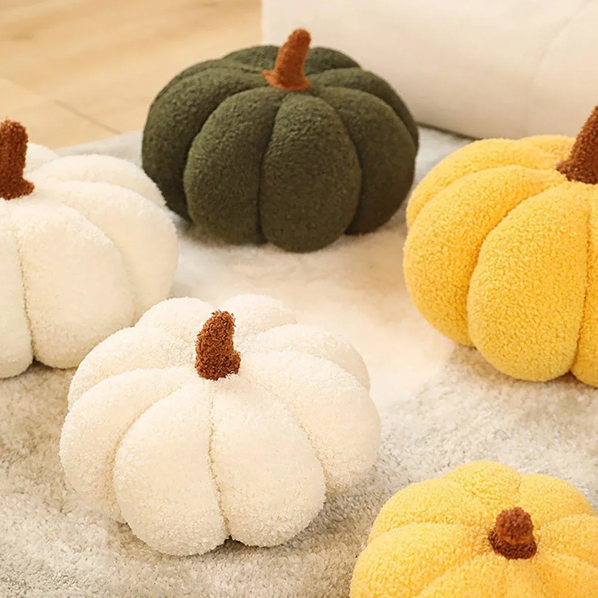 Soft Plush Pumpkin Pillow Cushion Sofa Living Room Bay Window Decor Indoor Toy - Brown — image 6