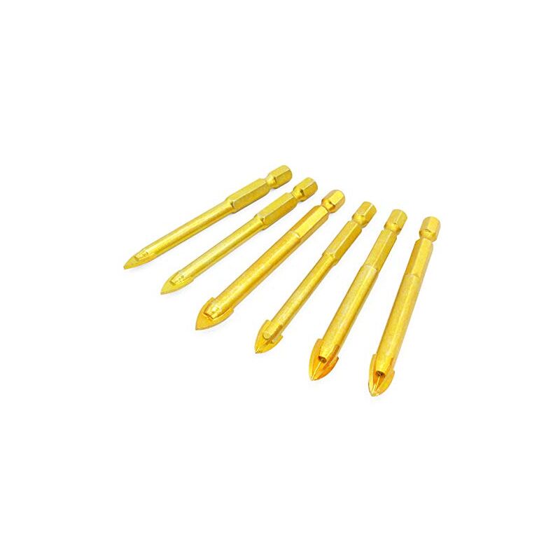 10 pcs 6Mm Tungsten Carbide Drill Bit Set With Flat Hex Shank For Mirror Porcelain Marble — image 3
