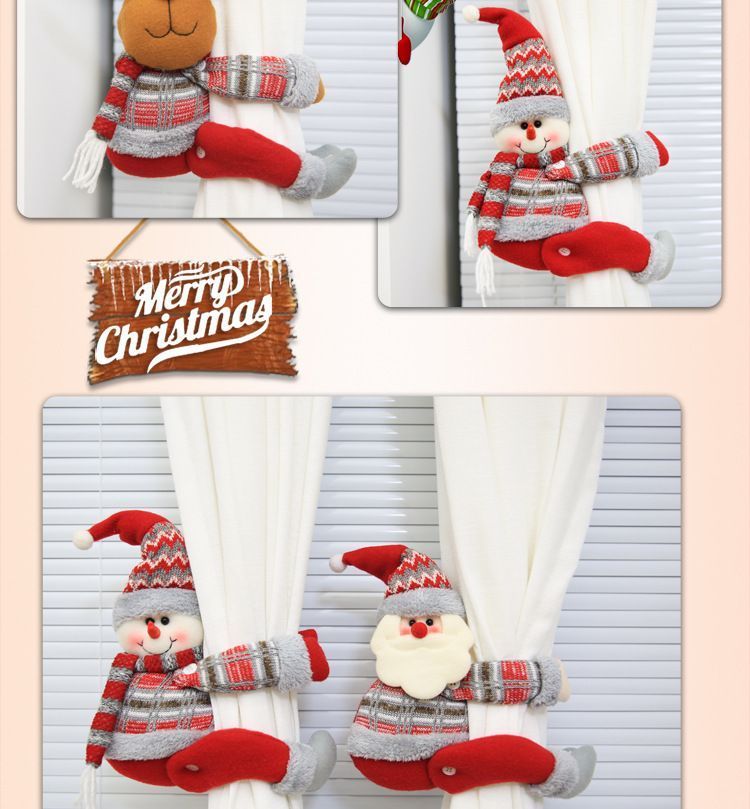 2Pcs Christmas Elastic Rope Santa Curtain Tiebacks — image 5