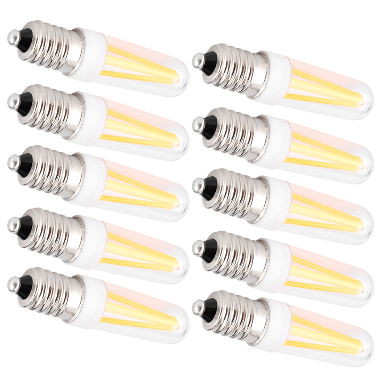 10Pcs 3W Small Bulb E14 Base Warm White Home Lighting Bulb for Chandelier Ceiling Light — image 2
