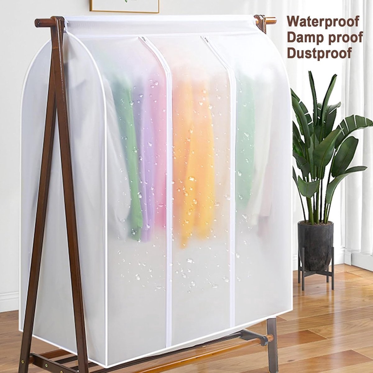 Garment Cover - Storage Bag - 90 × 100 × 50cm - Garment Bags with Zipper - Breathable & Dustproof - Transparent Window - Three-dimensional Dust Cover — image 3