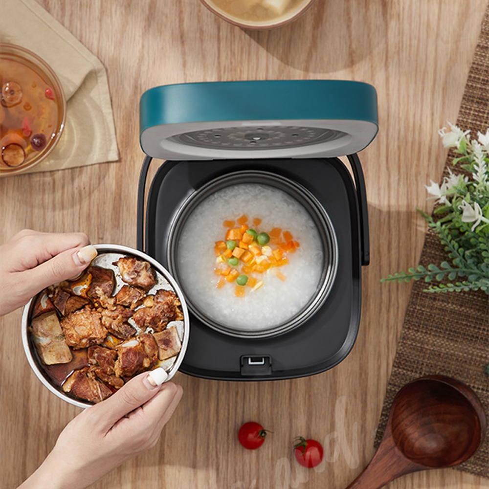 1.2L Mini Rice Cooker Travel Small Non-stick Pot For Cooking Soup Rice Stews — image 4