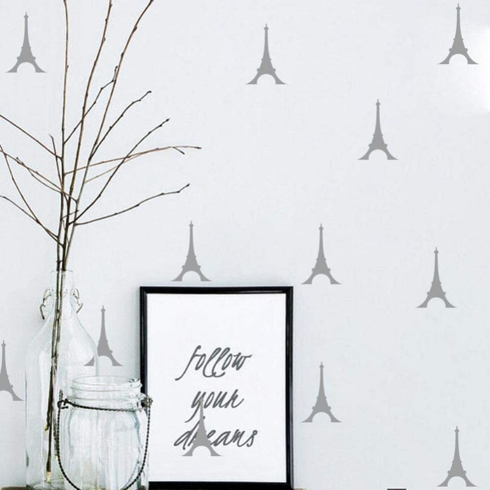 Towers Pattern Vinyl Wall Sticker DIY for Children Room Bedroom Home Art Decor(Silver) โ image 4