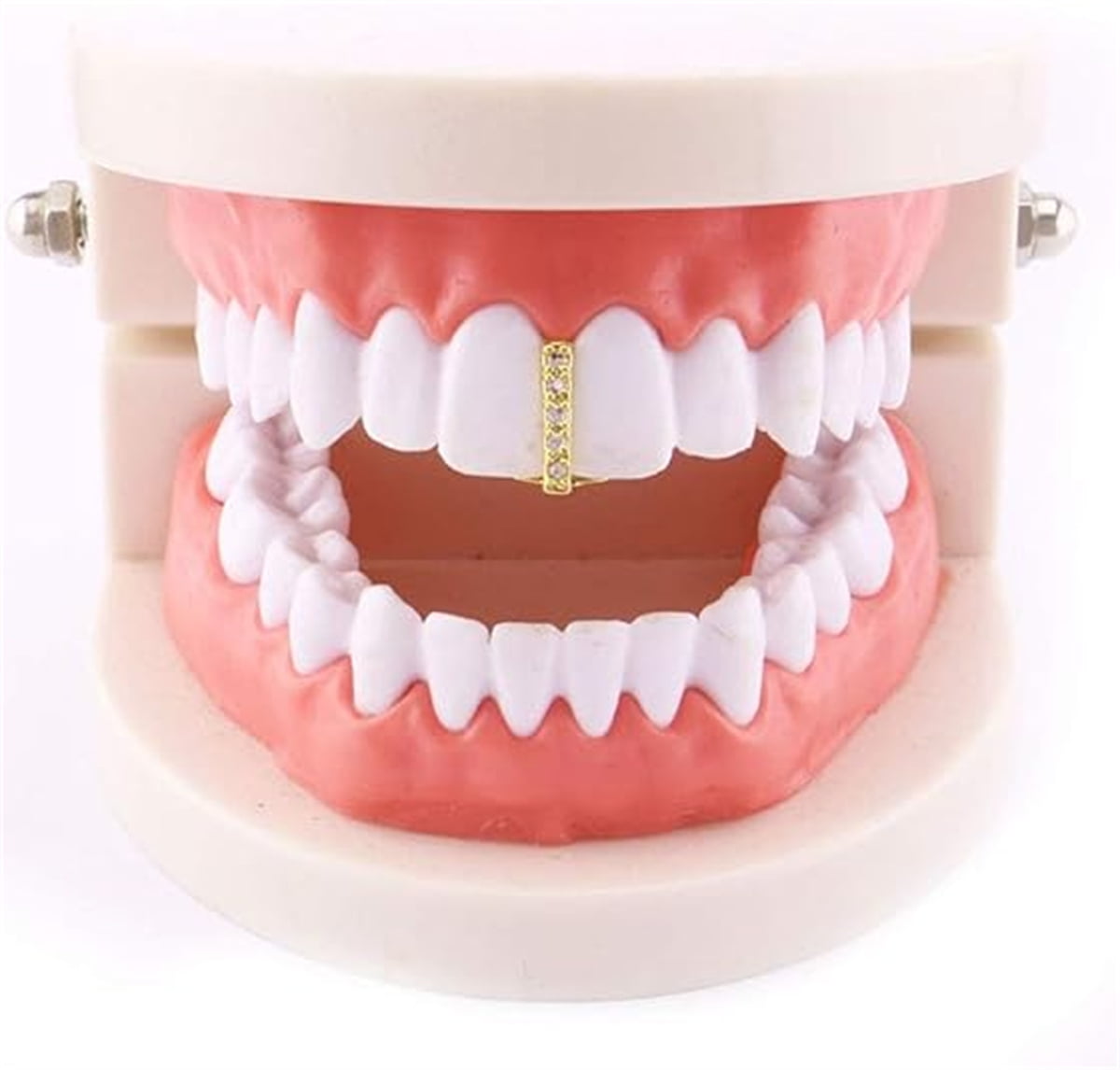 6Pcs 18K Gold Plated Hip Hop Teeth,Hip Hop Teeth Grillz Set for Men Women,Hip Hop Grills for Your Teeth Top and Bottom,Rapper Costume Cosplay Teeth Jewelry and — image 5