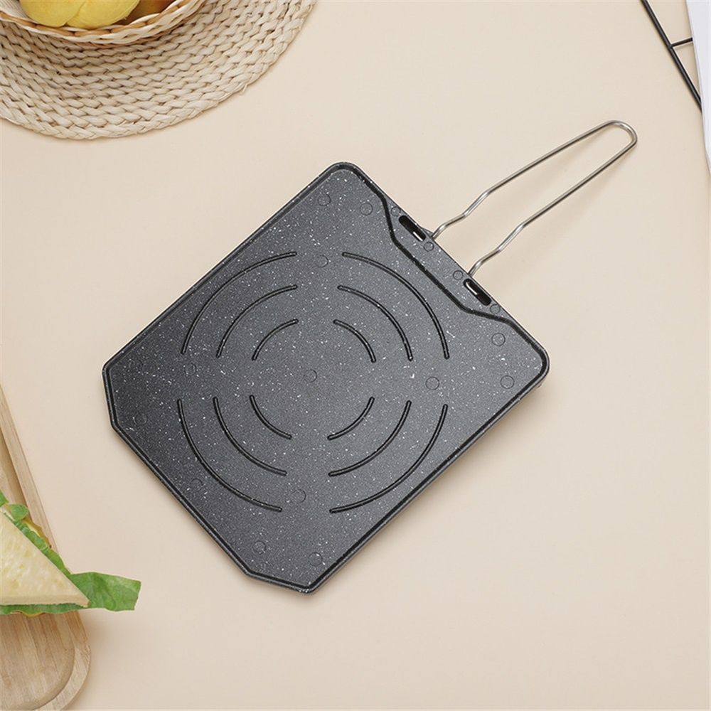 Easy to Nonstick Frying Pan Cooking Pans Metal Camping Meat Grilling Suitable for Students and Busy Families FryingPortable baking tray — image 4