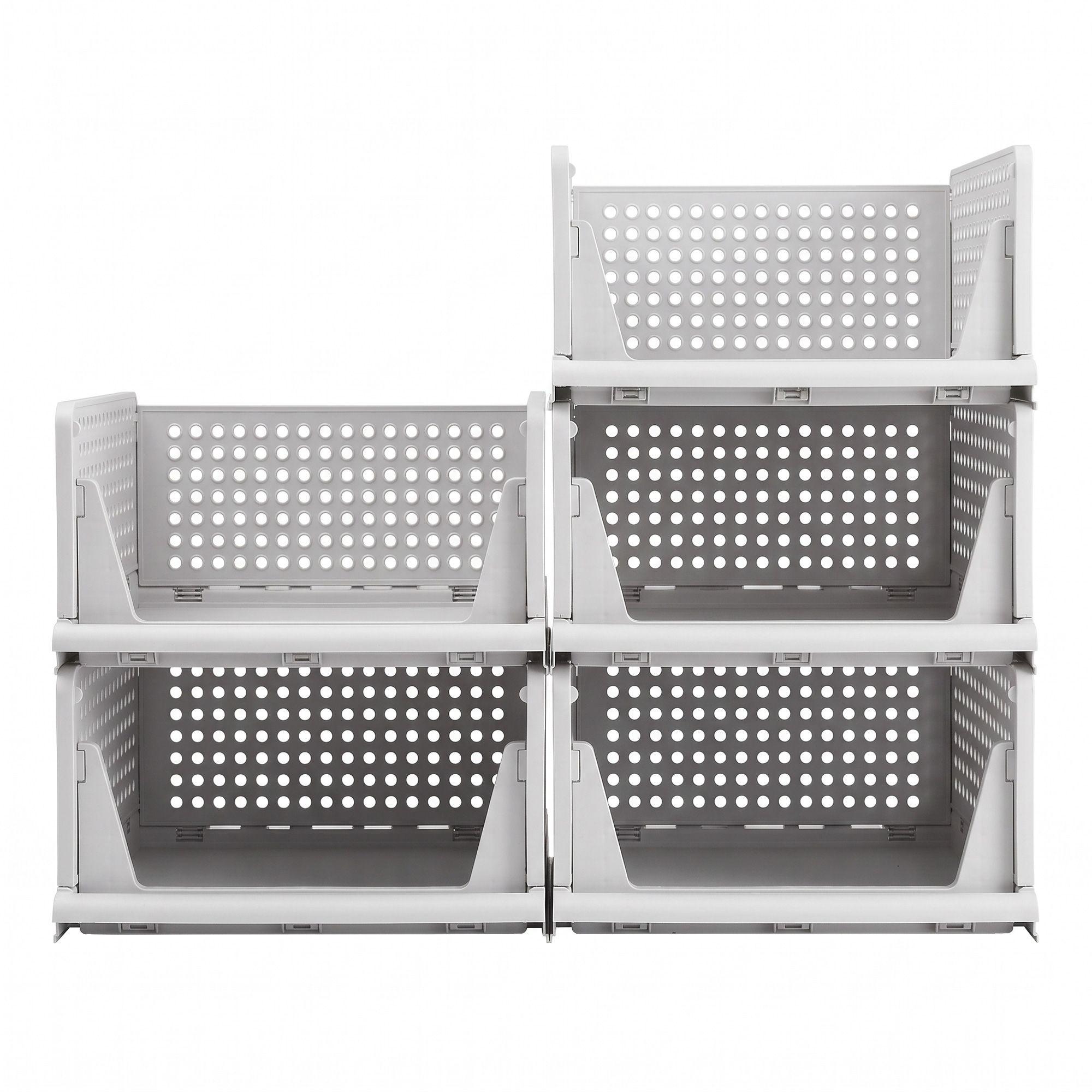 Artiss 5 Pack Stackable Plastic Storage Foldable Closet Organizers — image 4