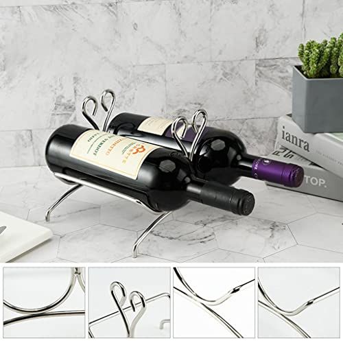 Wine Rack 2 Stainless Steel Wine Bottle Racks, Red Wine Shelf, Red Wine Display Shelf, Waterproof and Rust Proof — image 4