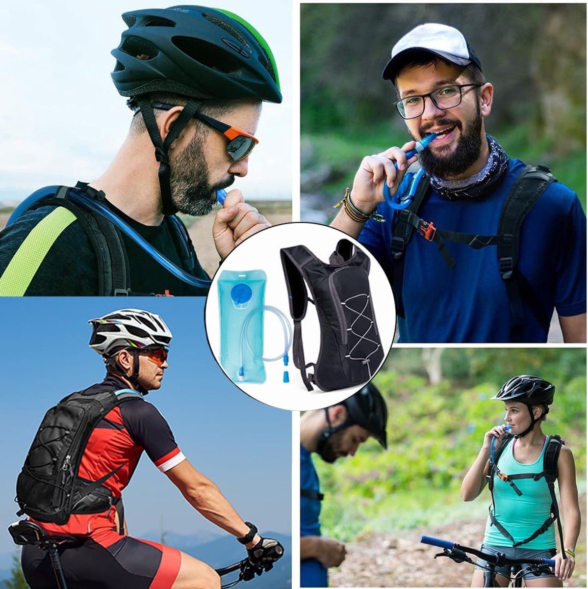 Outdoor Sports backpack water bladder, Cycling leisure mountaineering running hiking shoulder water bladder backpack, Vegetables — image 4
