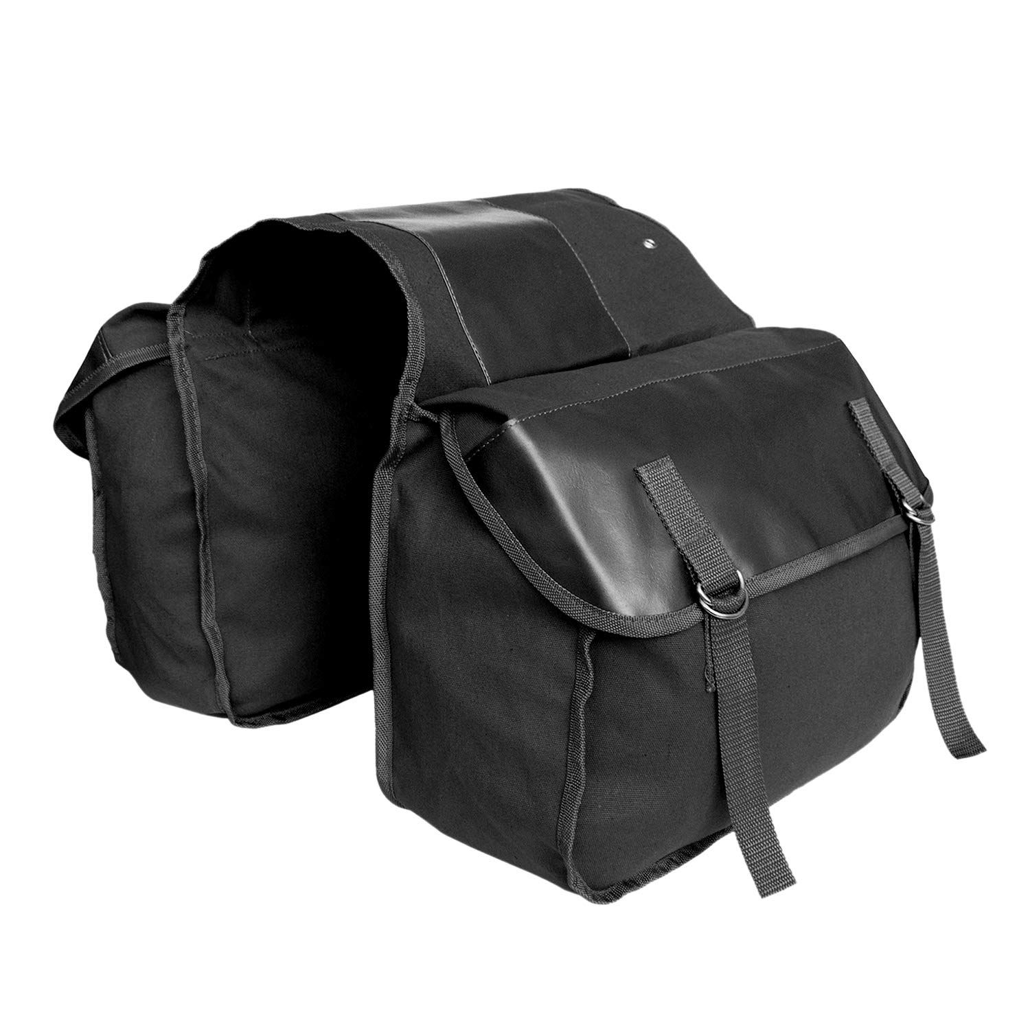 Bike Bags Canvas Cycling Equipment Pack Multifunctional Messenger Rear Seat Trunk Carrier Bag Bicycle Shelf Pack Saddle (Black) โ image 3