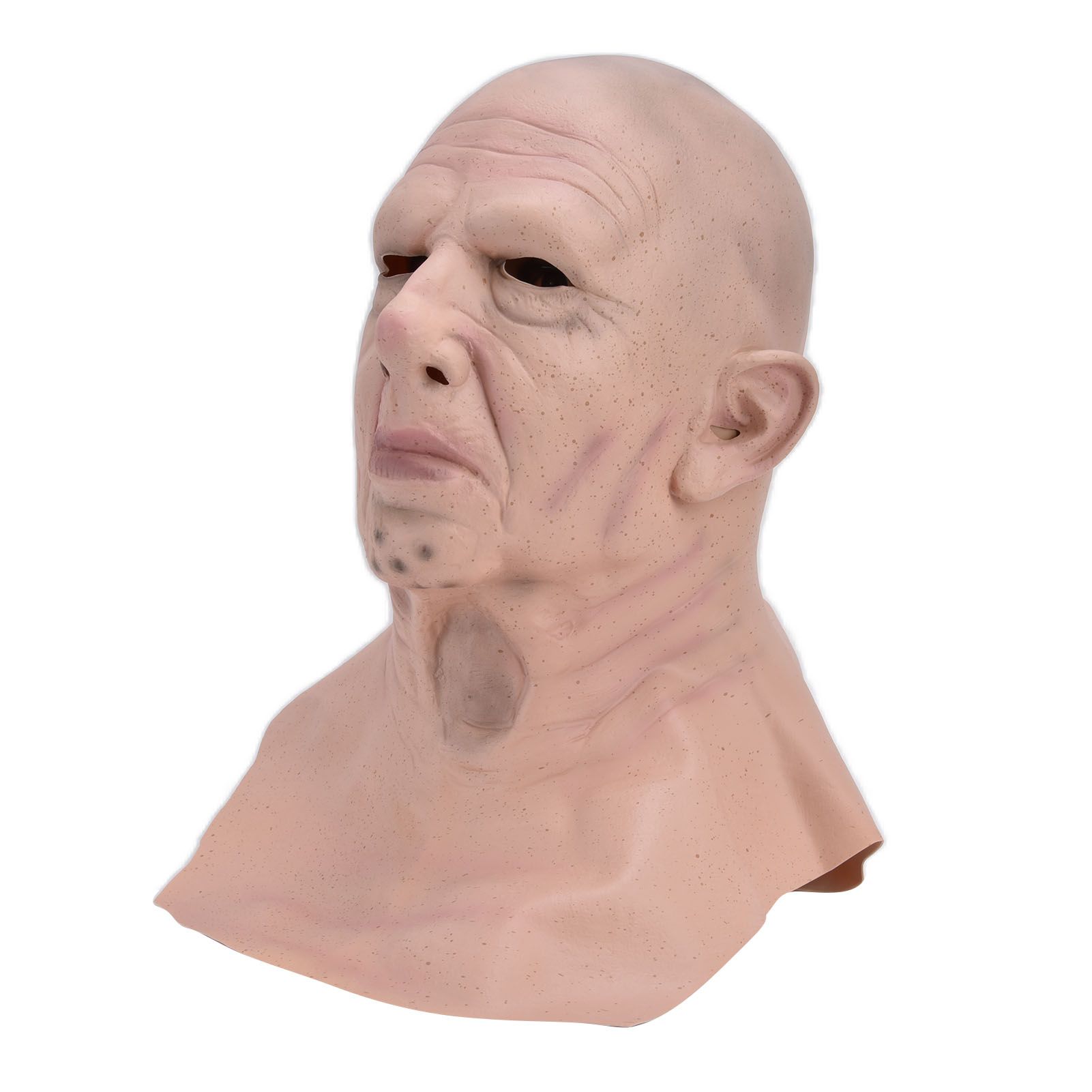Realistic Bald Head Man Mask Latex Human Face Mask Funny Scary Halloween Costume Cosplay Props โ image 2