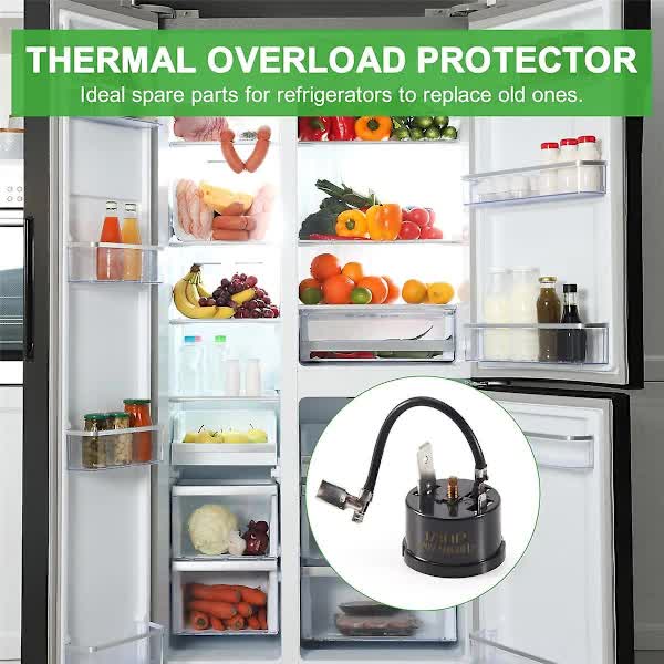 [CA] Compressor Thermal Overload Protector for Hx1/3HP Refrigerator Black — image 4