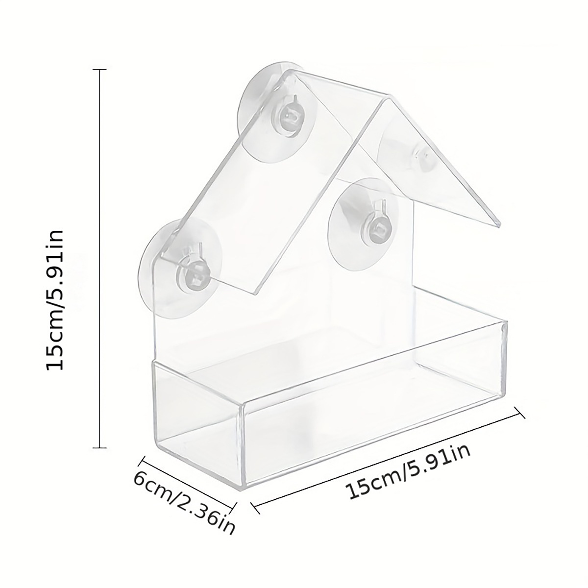 Transparent - House-shaped - Birdhouse - With weatherproof function โ image 2