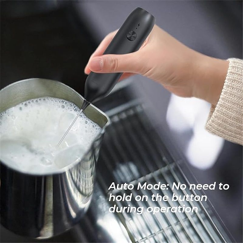 Rechargeable Milk Frother Handheld, Coffee Frother Wand Drink Mixer with Stainless Steel Whisk for Coffee, Cappuccino, Lattes, Frappe, Matcha and Hot โ image 3