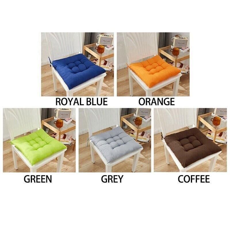 Soft Chair Cushion Pad for Indoor Outdoor Seating Square Seat Cover 35 × 35cm - Blue — image 6