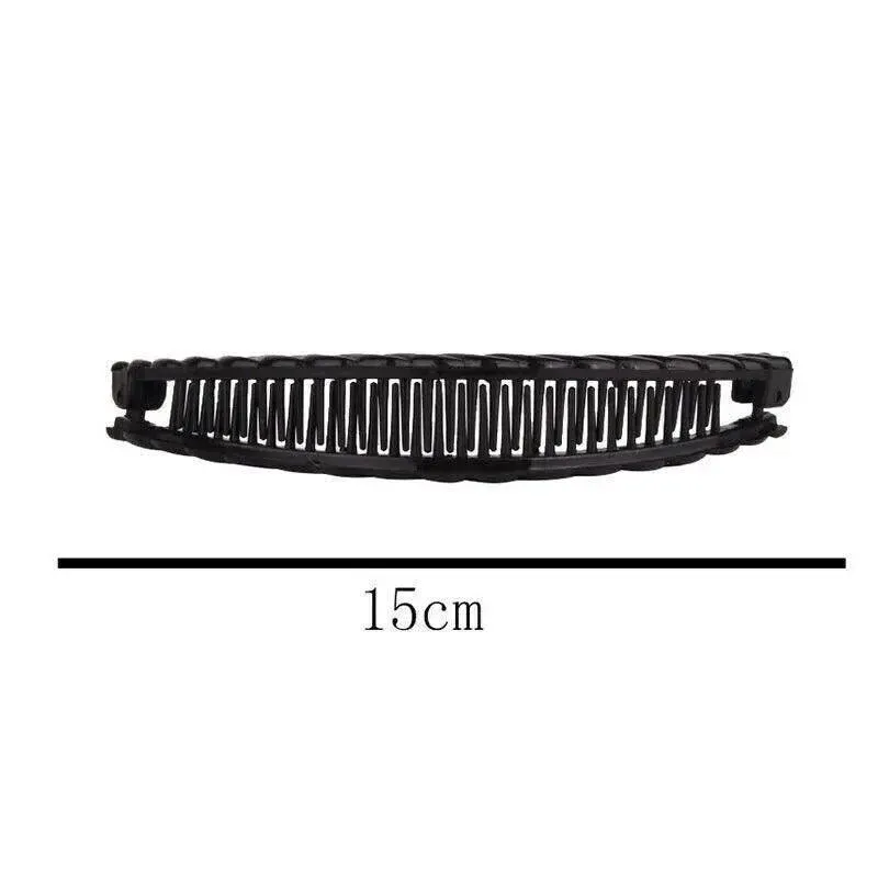 5X Hair Ponytail Holder Banana Clips Plastic Black Claw Comb Clip Multipurpose - Brown โ image 4