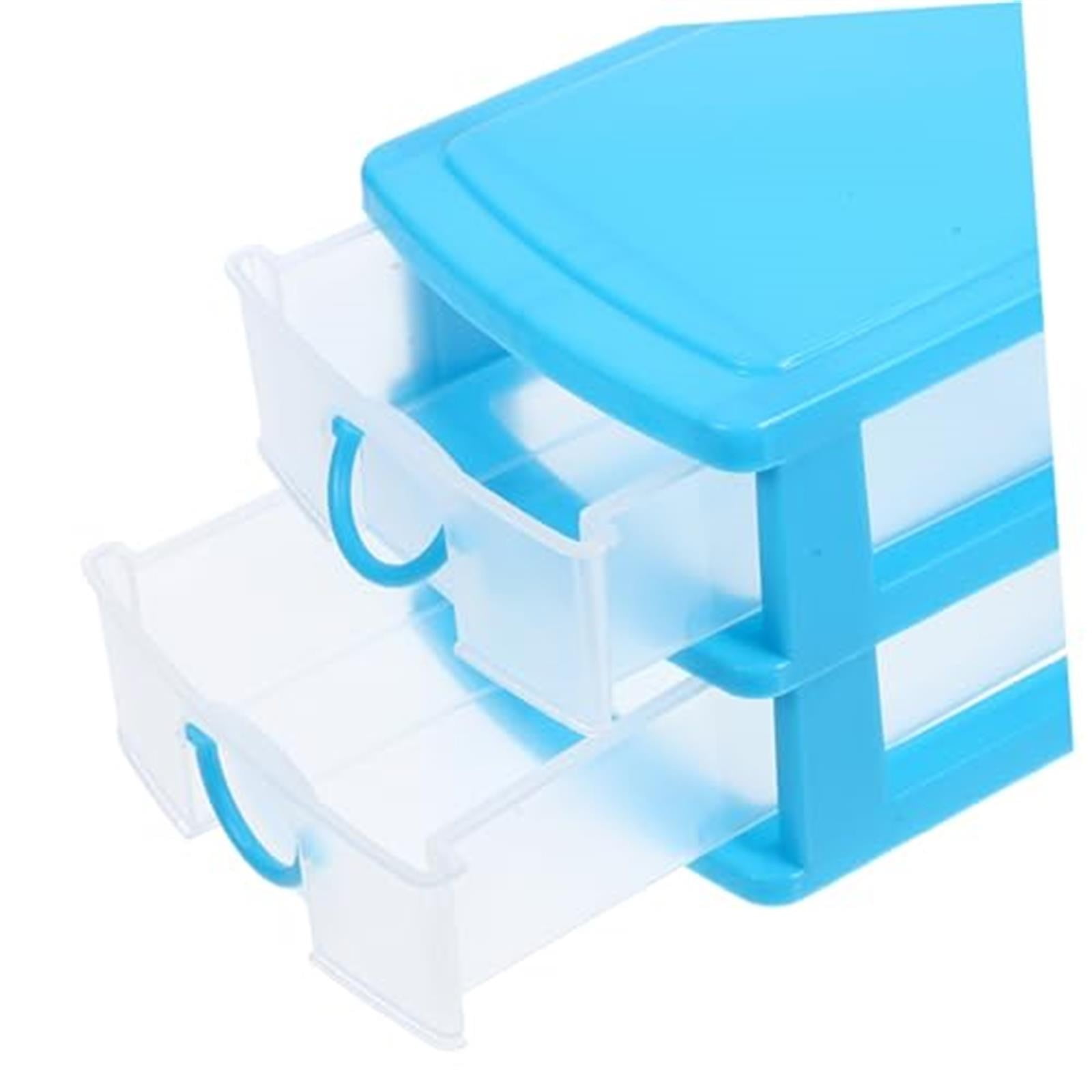 Rectangular Empty torage Box, Plastic Pencil Case, Clear Storage Container for Pencil,Crayon,Sticker,Cosmetics, 1 Pcs, 5.24x2.44x0.98 3.54x5.11x3.14 Blue โ image 3
