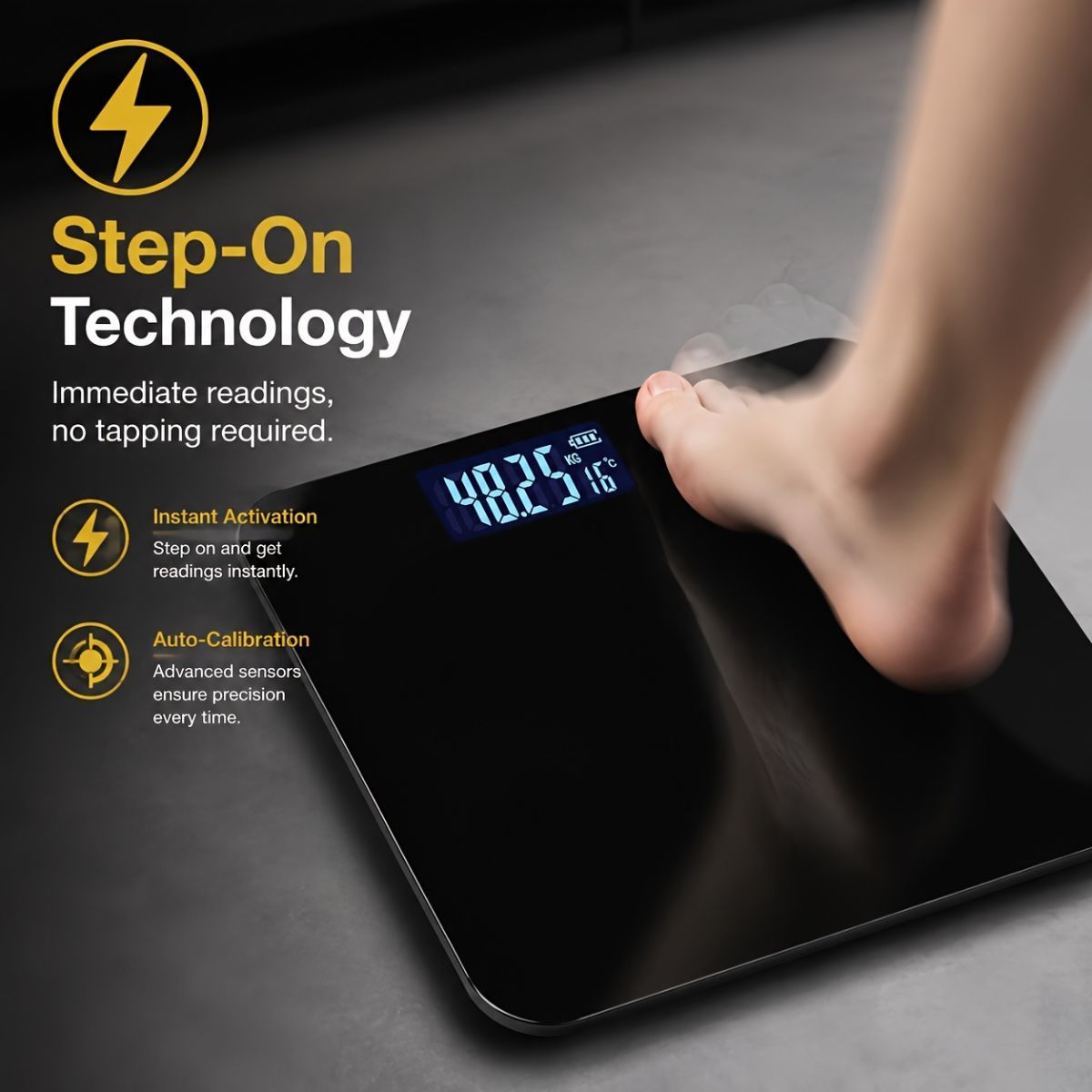 Bathroom Scale Digital Scale Step-On Scale High Precision Scale - White - Size 01 β image 5